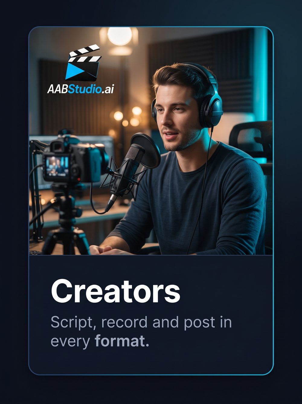 Creators. Script, record and post in every format.