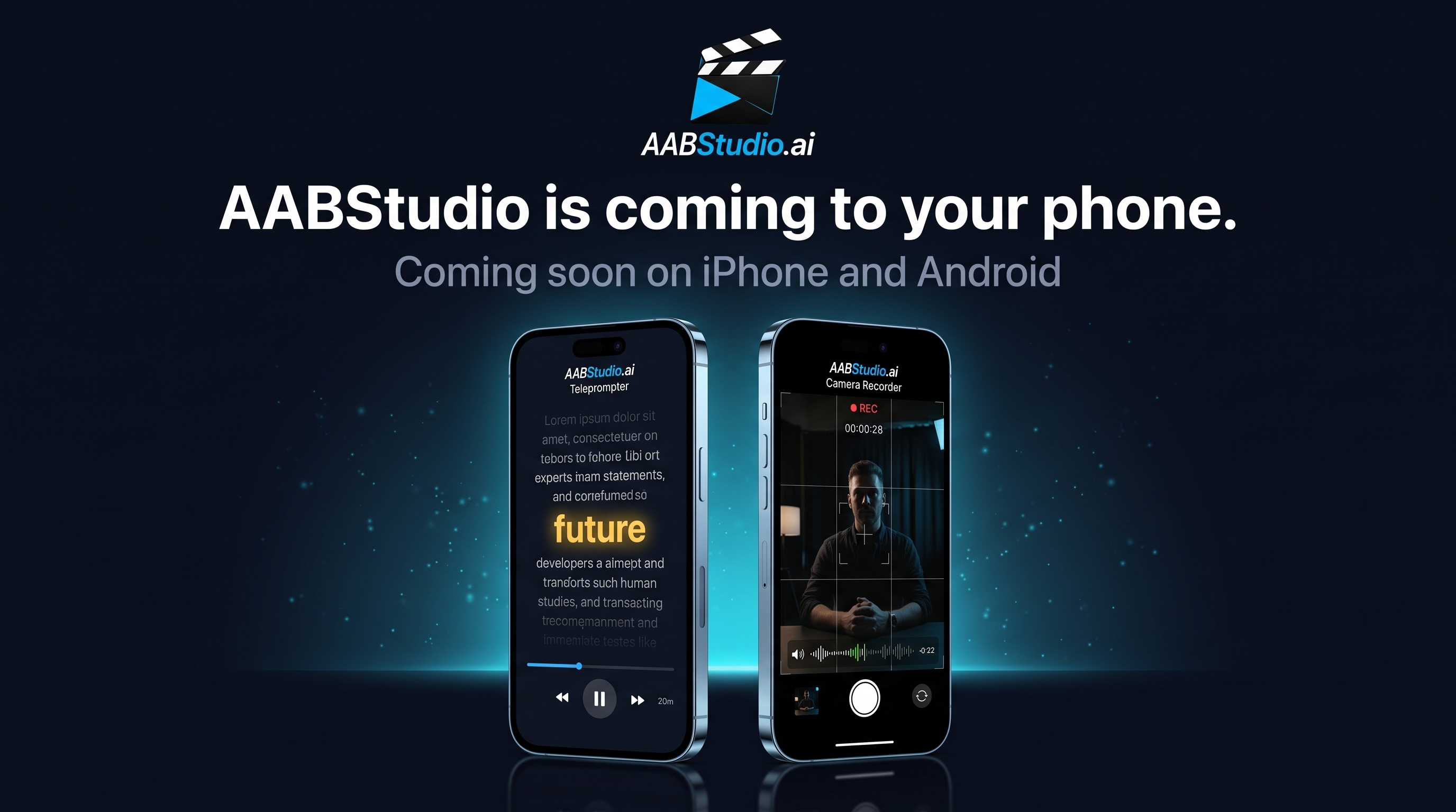 The AABStudio mobile app is coming soon to Google Play and the App Store